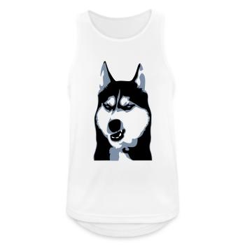 Grumpy Dog - Husky - Men's Breathable Tank Top - white - Front - Nick (188cm)