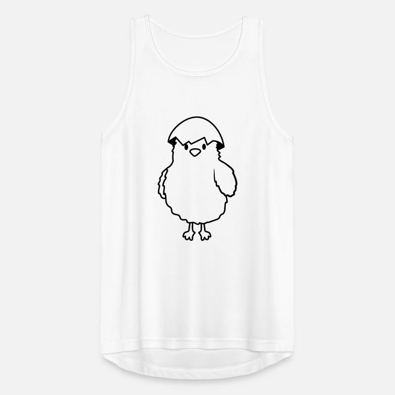 Chicks with eggshell on the head Men's Breathable Tank Top