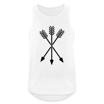 Pfeile - Männer Tank Top atmungsaktiv - Weiß - Vorne - Nick (188cm)