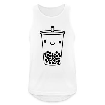 cute bubble tea mug - Men's Breathable Tank Top - white - Front - Nick (188cm)