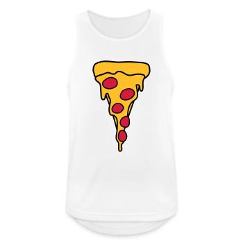 morceau vertical de salami pizza délicieuse nourri - Débardeur respirant Homme - blanc - Devant - Nick (188cm)
