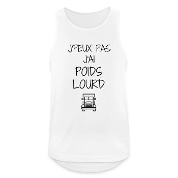 Routier / Chauffeur Poids-lourd / Camion / - Débardeur respirant Homme - blanc - Devant - Nick (188cm)