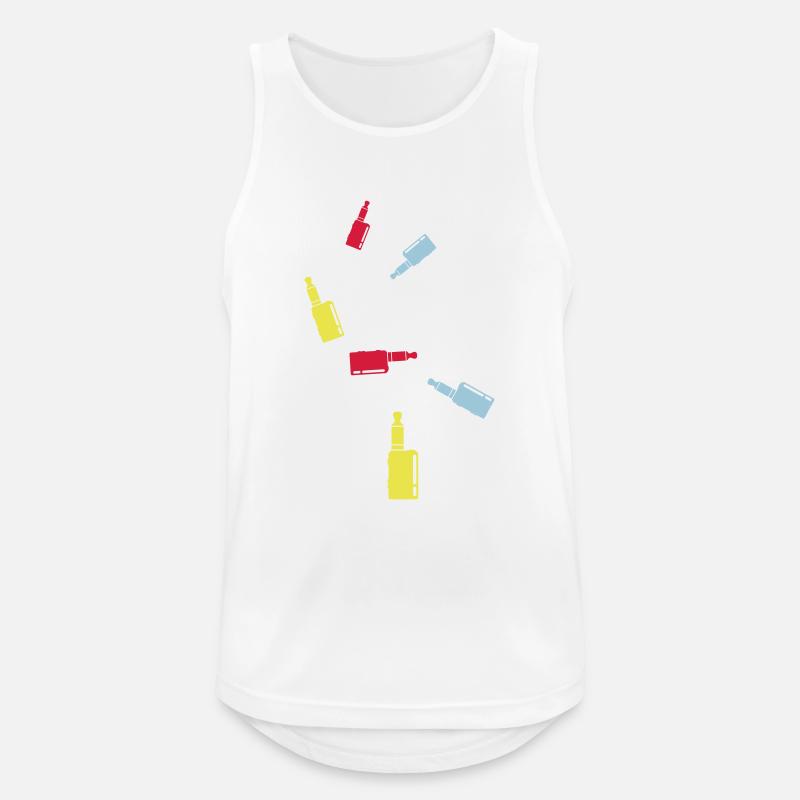 E-Zigarette Silhouette - Männer Tank Top atmungsaktiv - Weiß