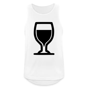 Glas Wein - Männer Tank Top atmungsaktiv - Weiß - Vorne - Nick (188cm)