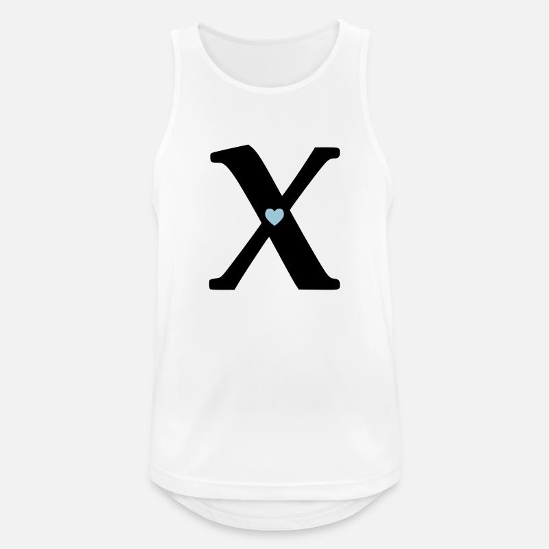 Buchstabe X Anfangsbuchstabe - Männer Tank Top atmungsaktiv - Weiß