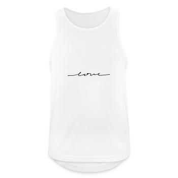 love - Männer Tank Top atmungsaktiv - Weiß - Vorne - Nick (188cm)