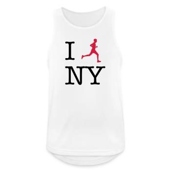 I lauf New York 02 - Männer Tank Top atmungsaktiv - Weiß - Vorne - Nick (188cm)