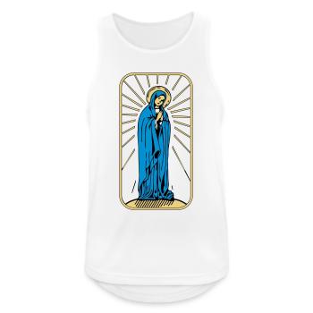 Heilige Maria ohne Hintergrund - Männer Tank Top atmungsaktiv - Weiß - Vorne - Nick (188cm)