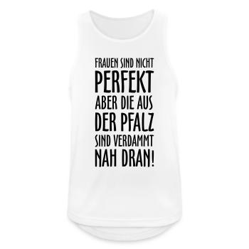 Pfälzer Frauen aus der Pfalz - Männer Tank Top atmungsaktiv - Weiß - Vorne - Nick (188cm)