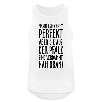 Pfälzer Männer aus der Pfalz - Männer Tank Top atmungsaktiv - Weiß - Vorne - Nick (188cm)