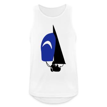 Segelboot - Männer Tank Top atmungsaktiv - Weiß - Vorne - Nick (188cm)