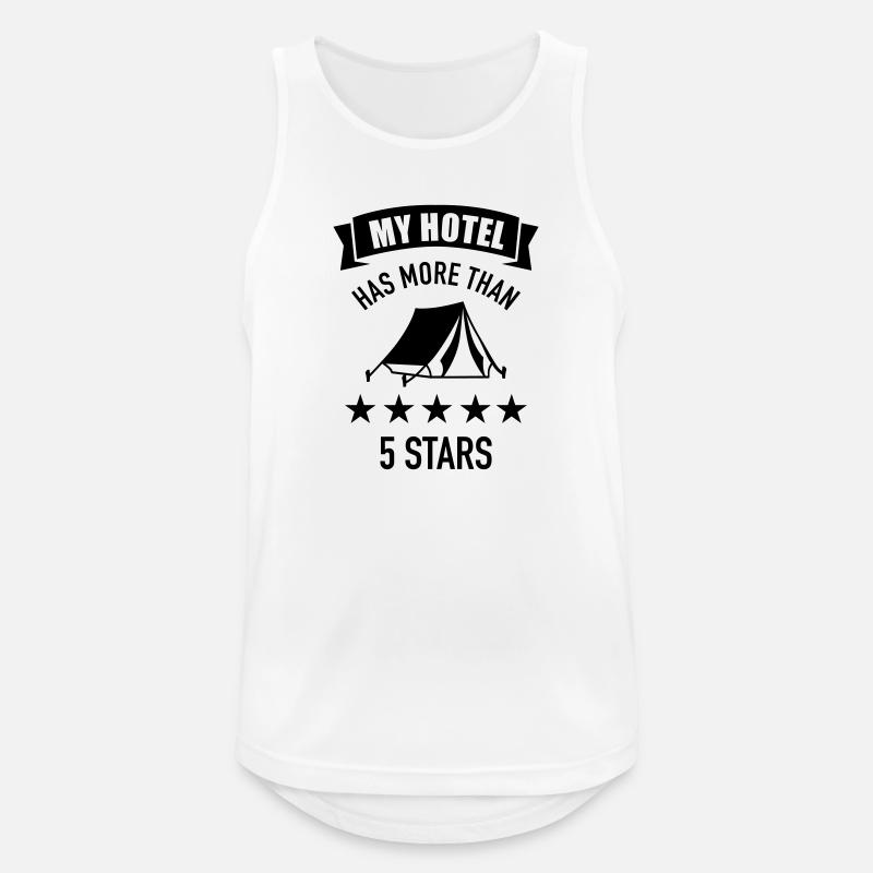 camping - Men's Breathable Tank Top - white
