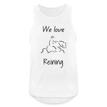 We love Reining - Männer Tank Top atmungsaktiv - Weiß - Vorne - Nick (188cm)