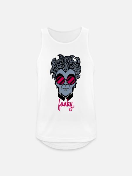 FunkyGuy - Männer Tank Top atmungsaktiv - Weiß