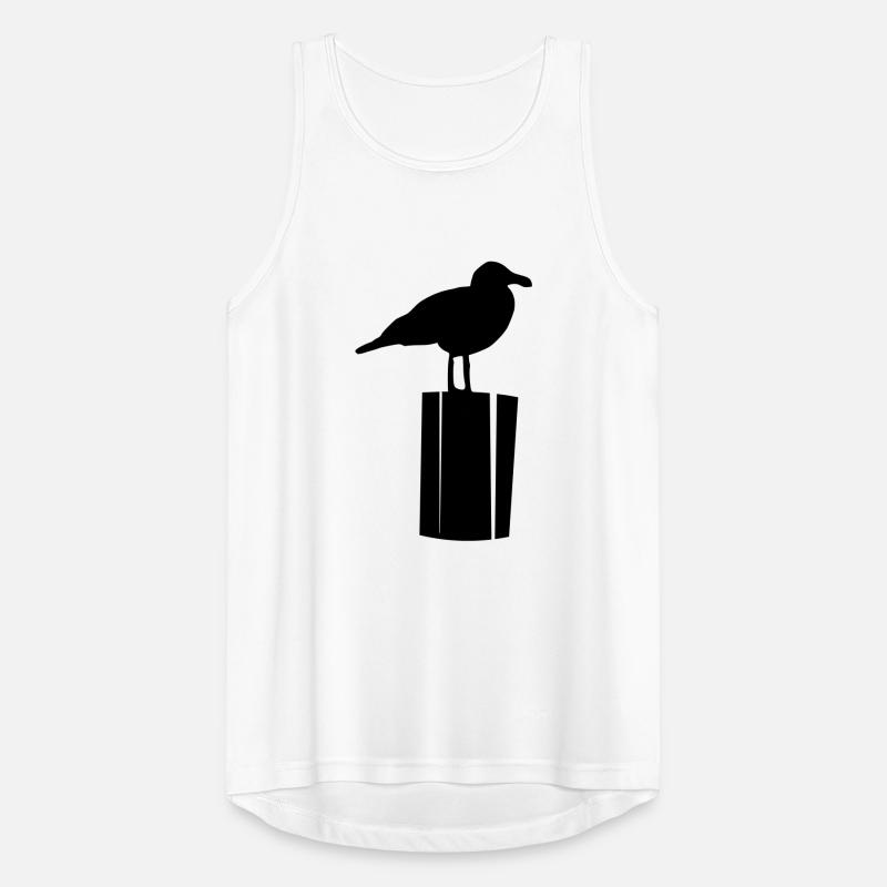 Möwe sitzend Männer Tank Top atmungsaktiv