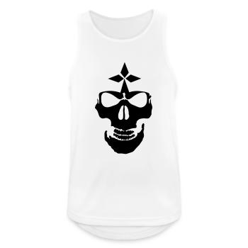 Breizh piraten todes kopf krass hermine bretonisch - Männer Tank Top atmungsaktiv - Weiß - Vorne - Nick (188cm)