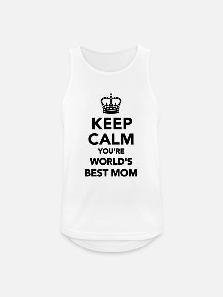 Keep calm World's Best Mom - Herre tanktop åndbar - hvid
