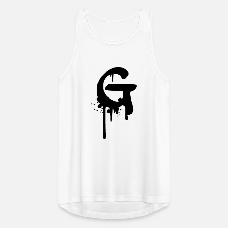 Graffiti G tombe Farbklex spray Débardeur respirant Homme