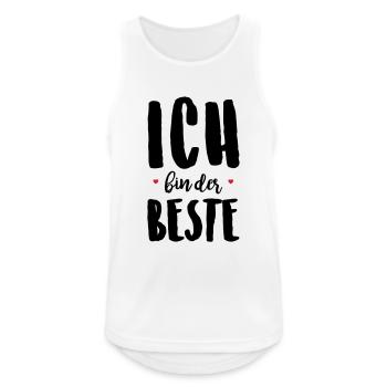 Ich bin der Beste - Männer Tank Top atmungsaktiv - Weiß - Vorne - Nick (188cm)
