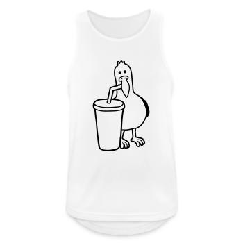 Boisson au cola Boissons à la mouette - Débardeur respirant Homme - blanc - Devant - Nick (188cm)