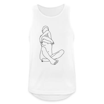 Chemise 2 - Débardeur respirant Homme - blanc - Devant - Nick (188cm)