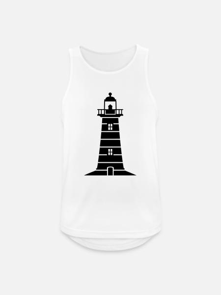 lighthouse - Men's Breathable Tank Top - white