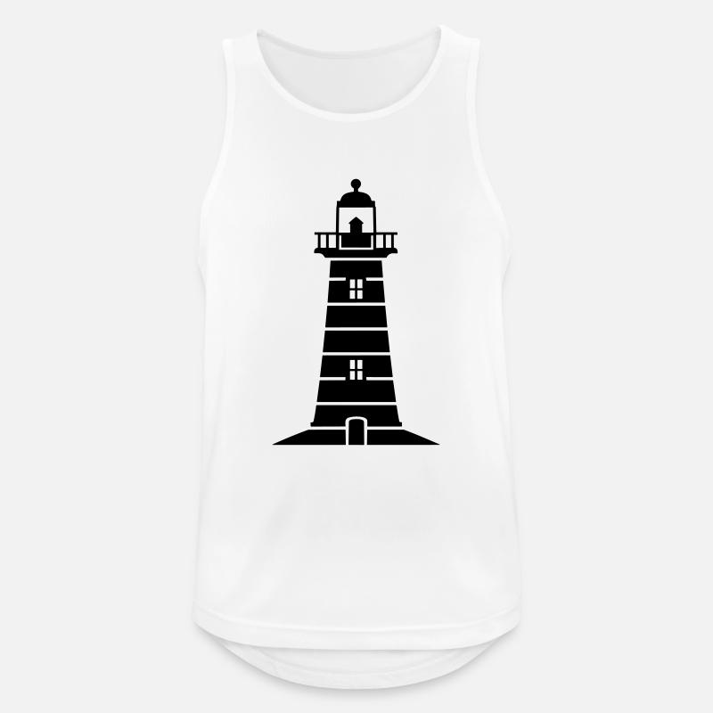 lighthouse - Men's Breathable Tank Top - white