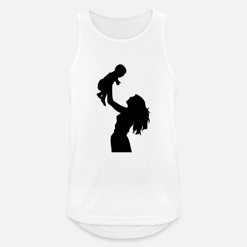 Mutter - Männer Tank Top atmungsaktiv - Weiß