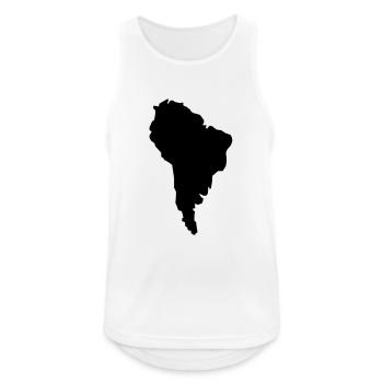 South America - Men's Breathable Tank Top - white - Front - Nick (188cm)