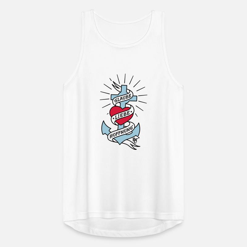 Glaube Liebe Hoffnung tall colored Männer Tank Top atmungsaktiv