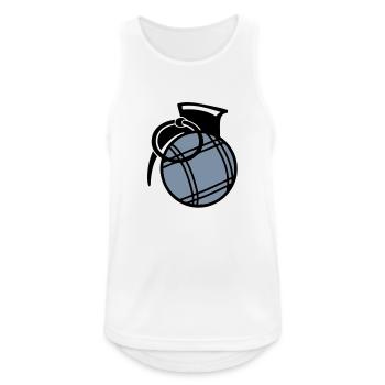 Petanque Ball Granate - Männer Tank Top atmungsaktiv - Weiß - Vorne - Nick (188cm)