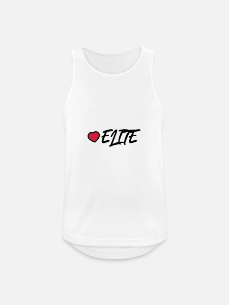 Elite Heart - Men's Breathable Tank Top - white