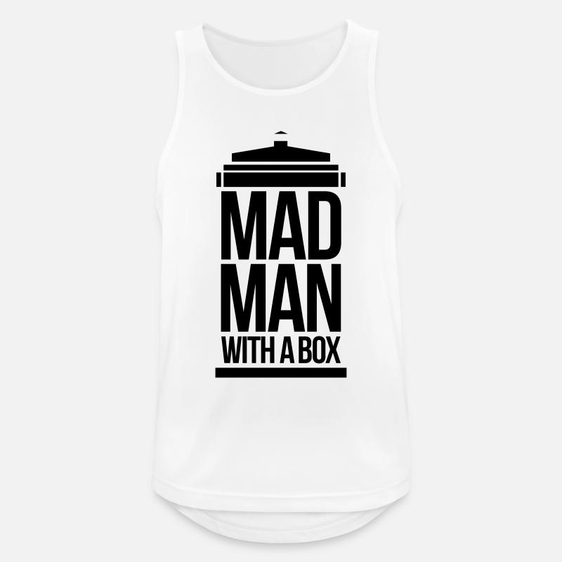 Mad man with a box - Männer Tank Top atmungsaktiv - Weiß