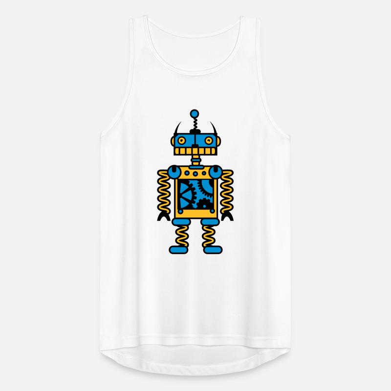 Ein Roboter mit Zahnräder Männer Tank Top atmungsaktiv