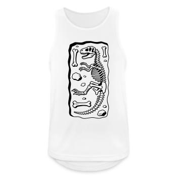 Squelette de T Rex - Débardeur respirant Homme - blanc - Devant - Nick (188cm)