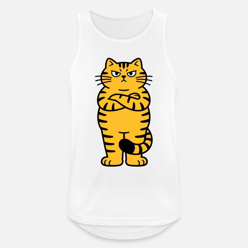 chagrijnige kat comic - Men's Breathable Tank Top - white