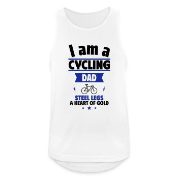 Father's Day Gift Cyclist Dad with Heart - Men's Breathable Tank Top - white - Front - Nick (188cm)
