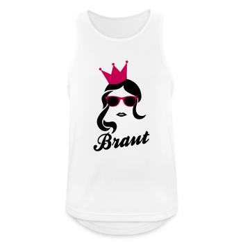 Braut - Team Braut - Männer Tank Top atmungsaktiv - Weiß - Vorne - Nick (188cm)