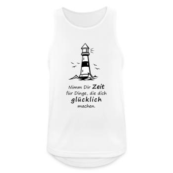 Nimm Dir Zeit - Männer Tank Top atmungsaktiv - Weiß - Vorne - Nick (188cm)