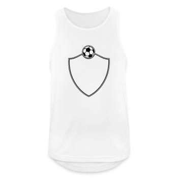 Soccer Emblem - Männer Tank Top atmungsaktiv - Weiß - Vorne - Nick (188cm)