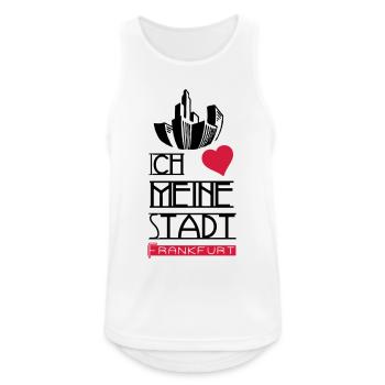 Stadt Liebe Frankfurt Geschenk - Männer Tank Top atmungsaktiv - Weiß - Vorne - Nick (188cm)