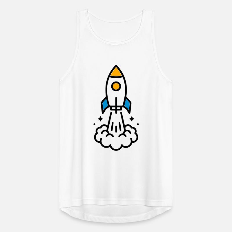 Comic spatial Rocket Launch Débardeur respirant Homme