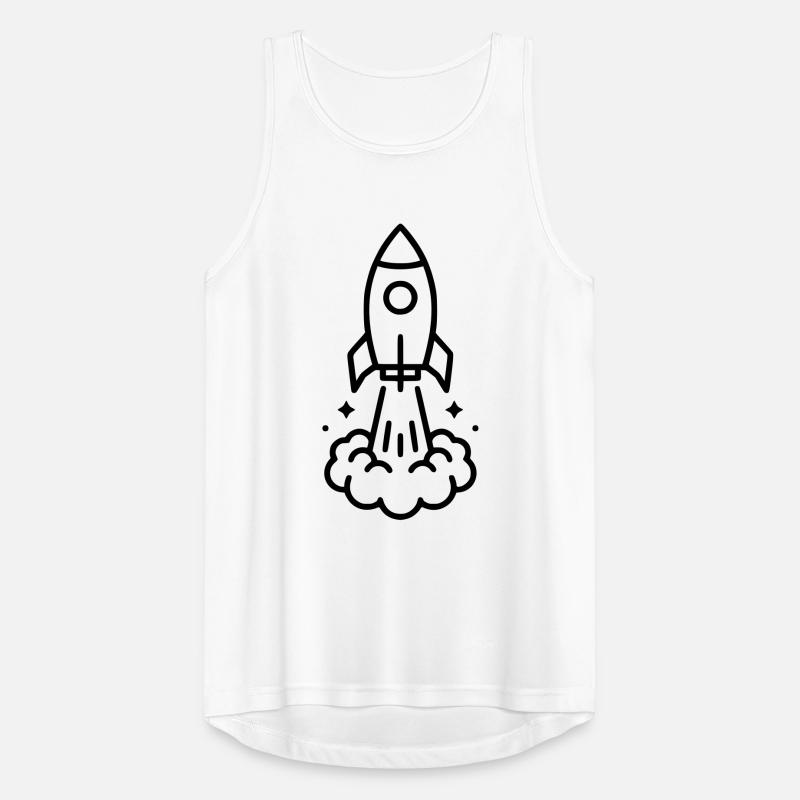 Rocket Launch Space Icon Men's Breathable Tank Top