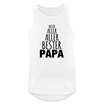 Bester Papa lustig Geschenkidee Vater Geburtstag - Männer Tank Top atmungsaktiv - Weiß - Vorne - Nick (188cm)