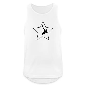 Pole Dance - Stern - Männer Tank Top atmungsaktiv - Weiß - Vorne - Nick (188cm)