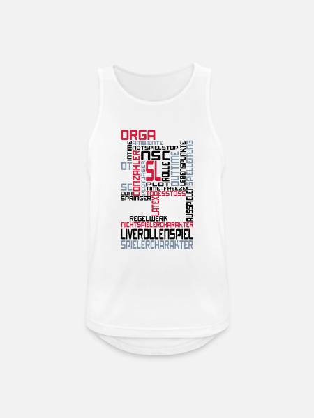 Textwolke LARP - Männer Tank Top atmungsaktiv - Weiß