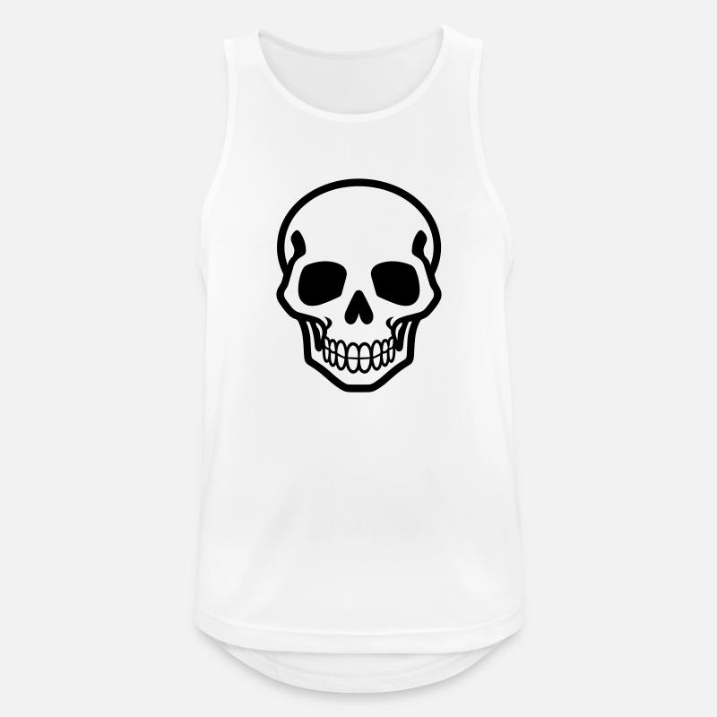 Schädel - Männer Tank Top atmungsaktiv - Weiß