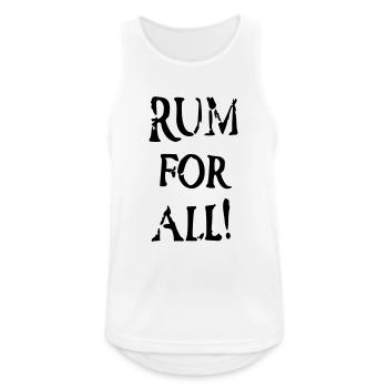 Rum for all! - Männer Tank Top atmungsaktiv - Weiß - Vorne - Nick (188cm)
