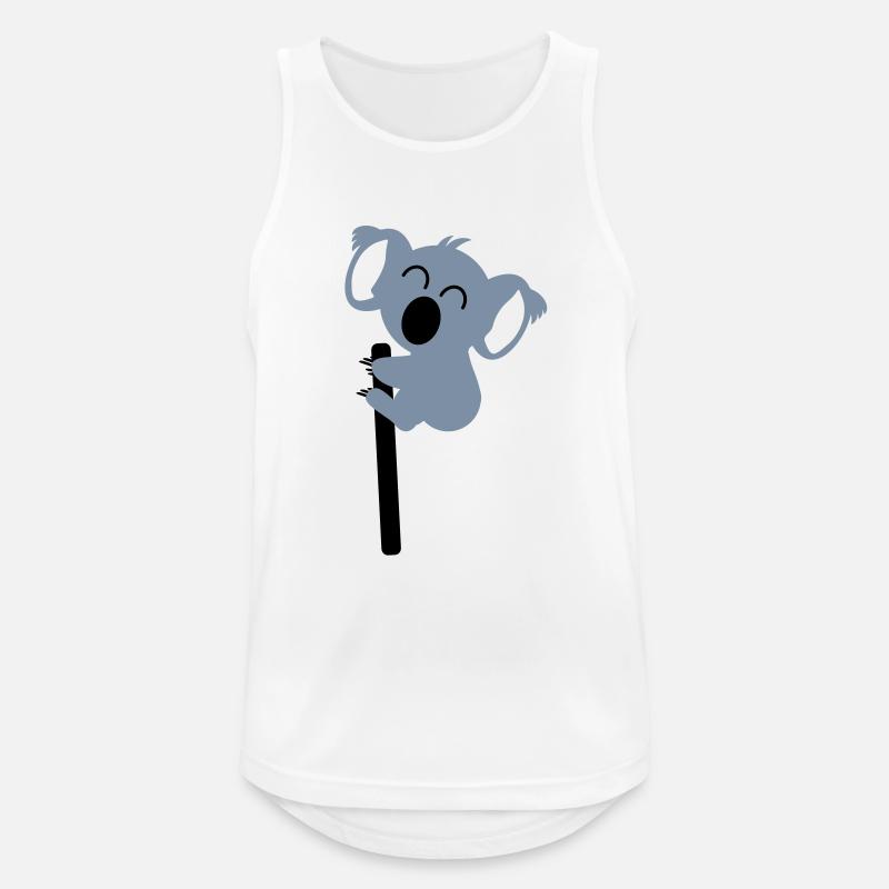Koala climbing - Männer Tank Top atmungsaktiv - Weiß