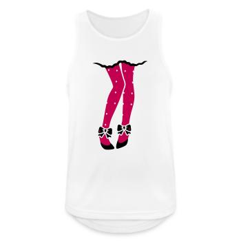 Girl - Heels - high heels - shoes - legs - 2C - Men's Breathable Tank Top - white - Front - Nick (188cm)